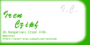 iren czipf business card
